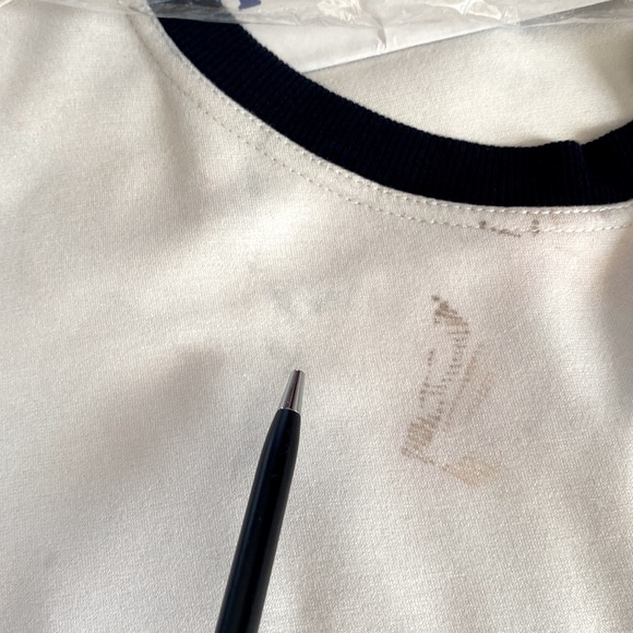 MONSE Watering Can High-Low Tee Crew Neck ShortSleeve Embroidered Pullover, Sz M - Picture 9 of 17